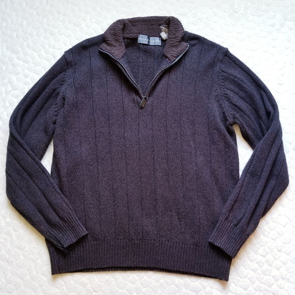 Oscar de la Renta sweater quarter zip jumper knit